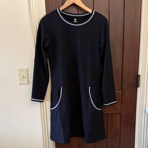 Spartina 449 Black Long Sleeve Dress with White Trim
